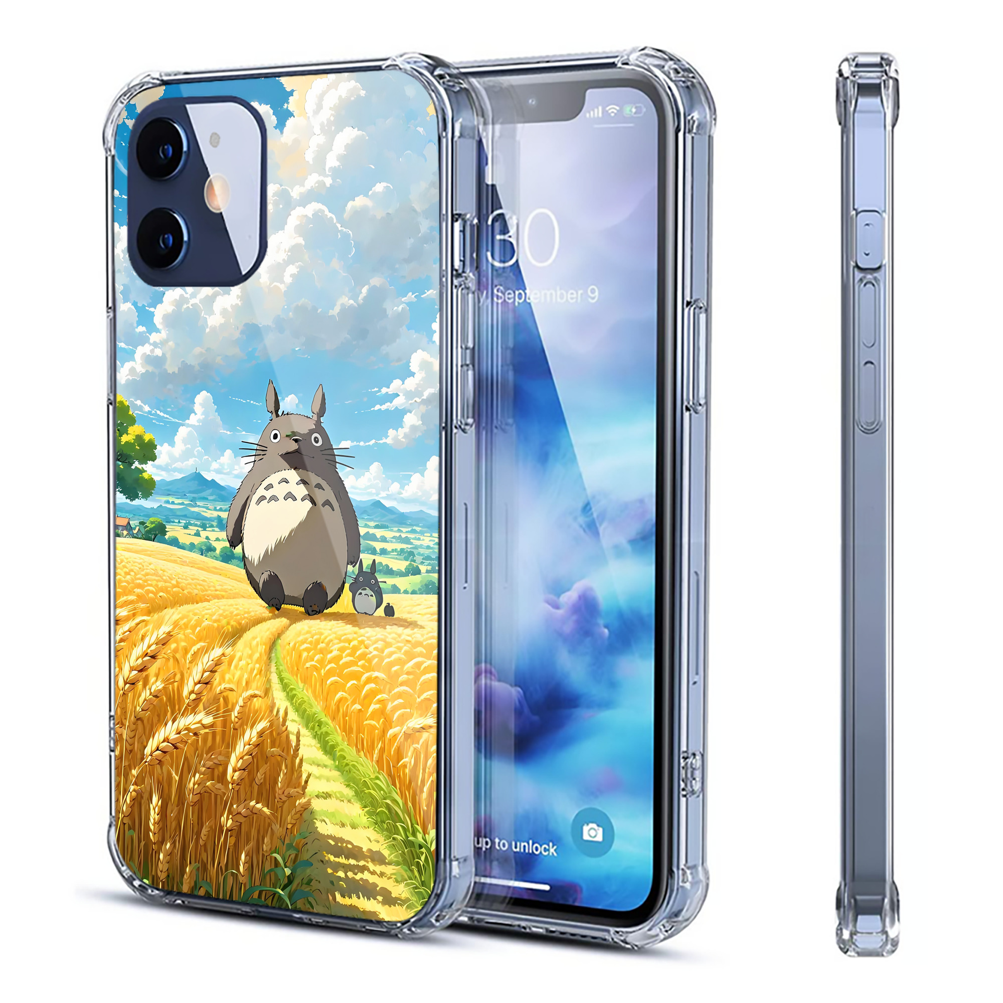（画像用） となりのトトロ 草壁メイ 草壁サツキ My Neighbor Totoro Satsuki Kusakabe Mei Kusakabe 【iPhone 12シリーズ対応】透明スマホケース（クリアソフトケース）